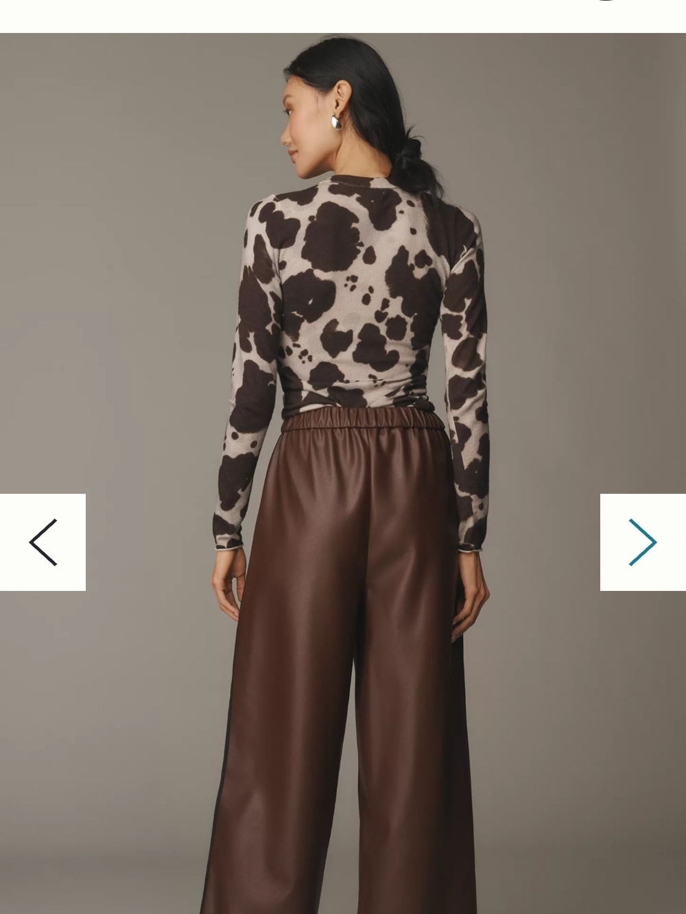 ANTHROPOLOGIE Maeve Faux Leather Pull-On Track Pants NWT - Picture 3 of 3
